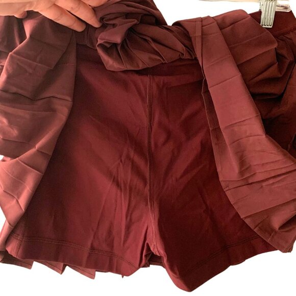 Lululemon Athletica Burgundy Tennis Skirt - Picture 5 of 11